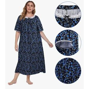 WBQ  Nightgown for Women Plus Size House Dress Nightgown  SZ XXXXL - 18  # 1825